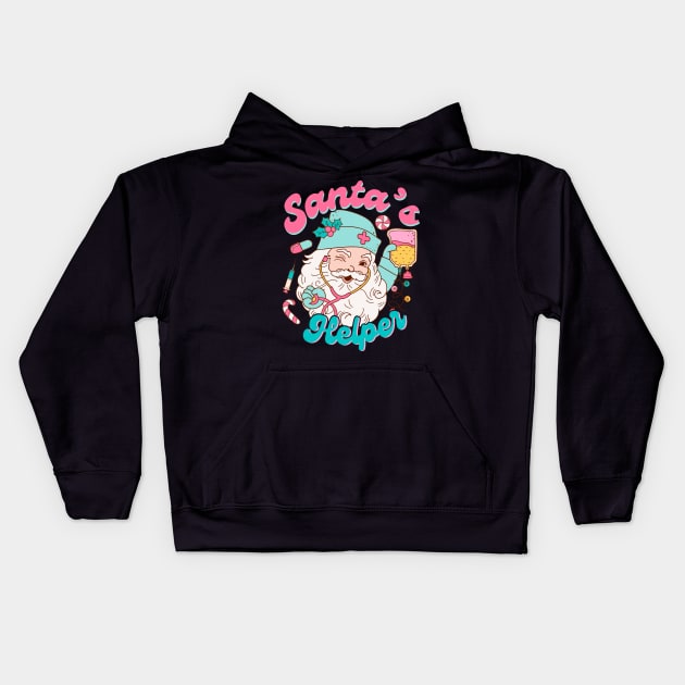 santas helper Kids Hoodie by MZeeDesigns